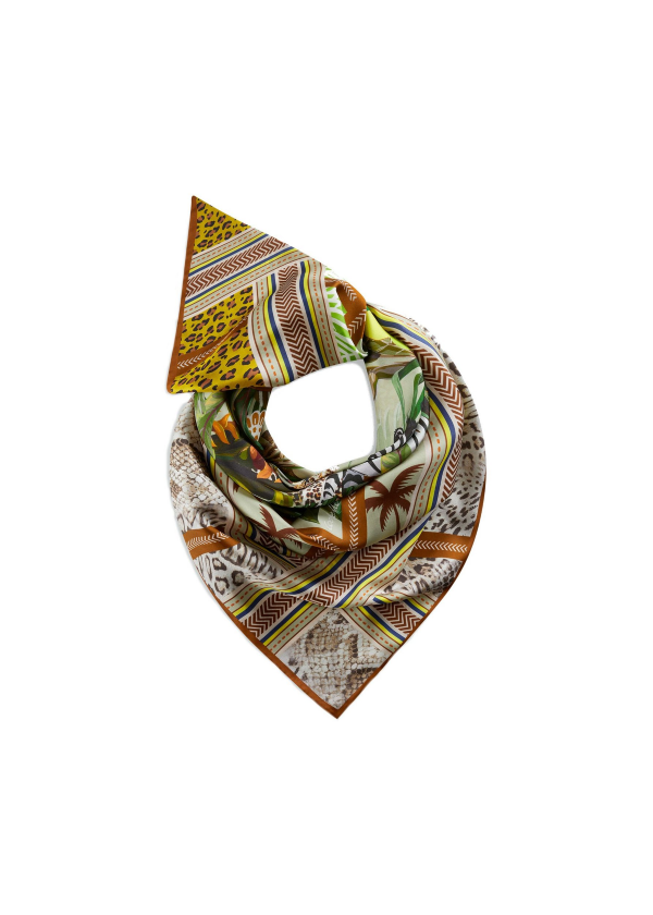 Codello Multipattern Jungle Triangle 140x140x190cm 100% silk