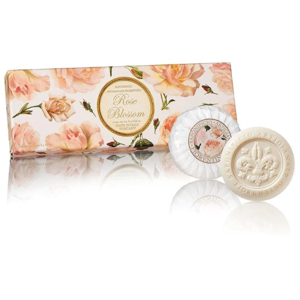 Sapofinicio Artigianale Fiorentino Rose Seife Geschenkbox 3x100g