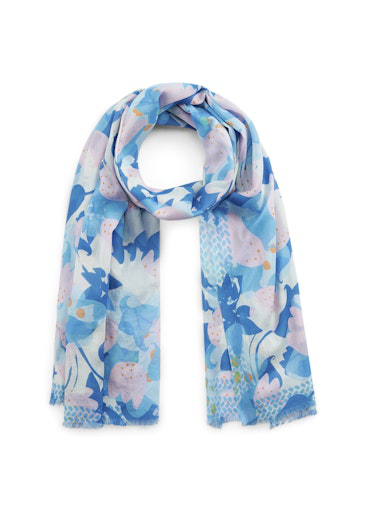 Codello PRINTED SCARF ORGANIC COTTON FLOWERS 100X180CM