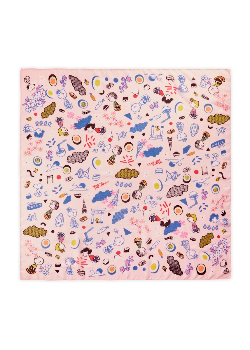 Codello Codello Tuch Peanuts Ornamente Rosa | Recycled Polyester 120x120 cm