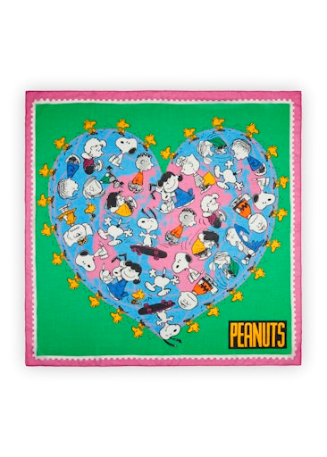 Codello PRINTED SQUARE RECYCLED POLYESTER HEART PEANUTS 120X120CM