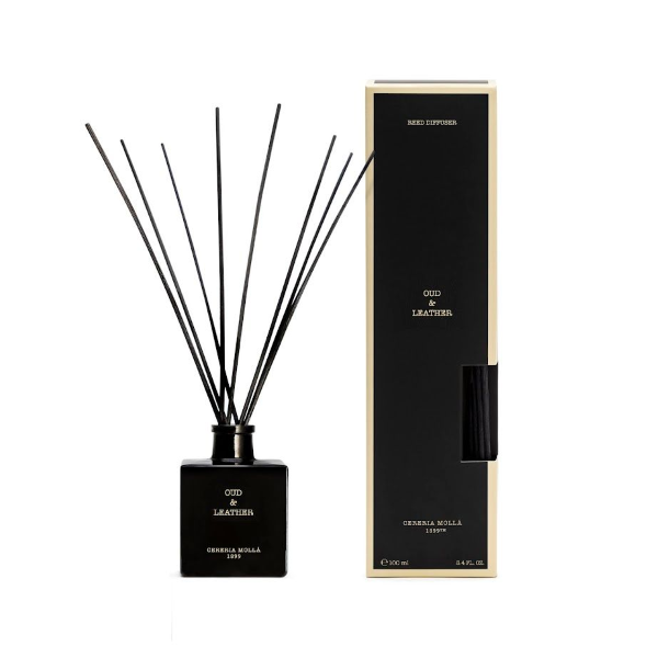 Cereria Molla Oud & Leather Diffuser with reed