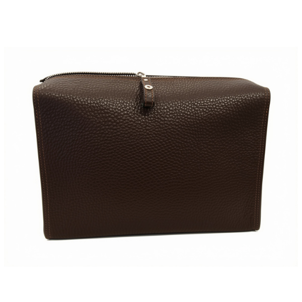 Hammann Lederwaren Triangular Washbag L – Luxuriöse Leder-Kulturtasche aus Chervo-Kalbleder