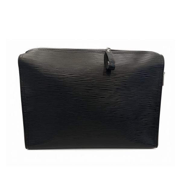 Hammann Lederwaren Triangular Washbag L – Große Leder-Kulturtasche aus Chervo-Kalbleder Kulturtasche Kalbleder Longgrain schwarz 21