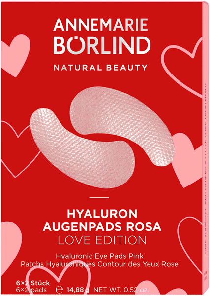 ANNEMARIE BÖRLIND Hyaluron Augenpads Rosa Love Edition Einzelverkauf