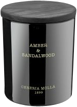 Cereria Molla Amber & Sandelwood Vegane Wachskerze Glas