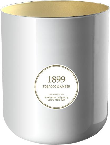 Cereria Molla Tobacco & Amber Vegane Wachskerze Glas 4 Dochte