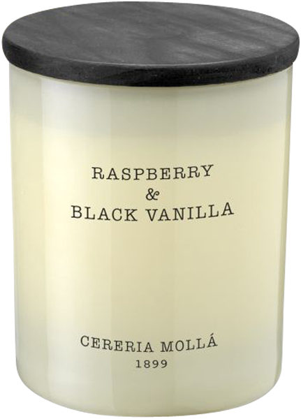 Cereria Molla Raspberry & Black Vanilla Vegane Wachskerze Glas