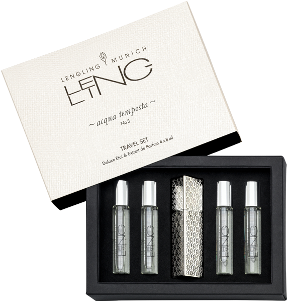 Lengling Munich No 3 Acqua Tempesta Travel = Extrait de Parfum 4 x 8 ml