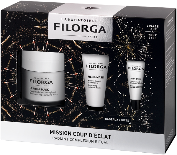 Filorga X-Mas Coffret Radiant Look = Scrub & Mask 55 ml + Meso-Mask 15 ml + Optim-Eyes 4 ml