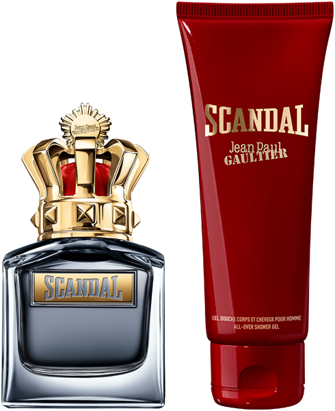 Jean Paul Gaultier Scandal pour Homme Set = EdT Nat. Spray 50 ml + Gel Douche Corps et Cheveux 75 ml
