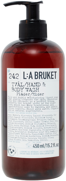 L:A Bruket 242 Hand & Body Wash Elder Cosmos Natural Certified