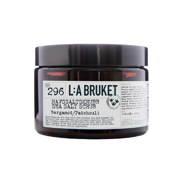 L:A Bruket 296 Sea Salt Scrub Bergamot/Patchouli