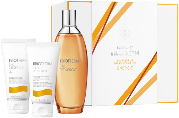 Biotherm Eau d'Energie Geschenkset = Eau Energie Spray 100 ml + Eau Energie Douche 50 ml + Eau Energie Body Milk