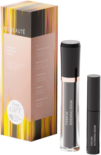 M2Beauté M2Brows Eyebrow Renewing Serum - 4ml & 1,5 ml Eyelash Activating Serum gratis