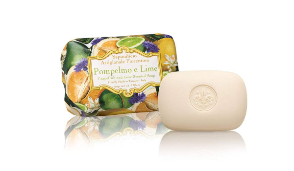 Saponificio Artigianale Fiorentino Seife Grapefruit" gepackt in Geschenkpapier"