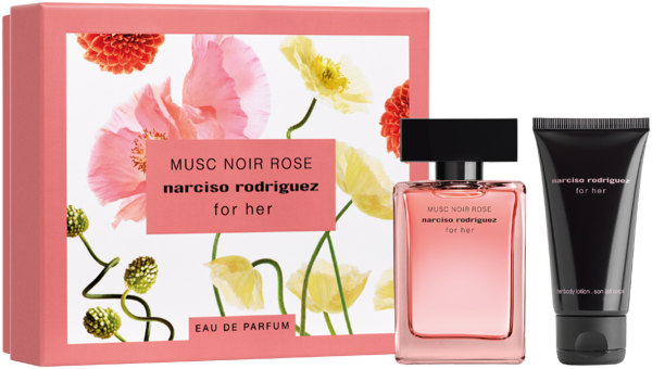 Narciso Rodriguez For Her Musc Noir Rose Set = E.d.P. Nat. Spray 50 ml +  Body Lotion 50 ml online kaufen 