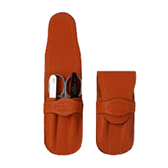 Hammann Lederwaren Manicure Eschenburg Kalbleder orange Chervo 13 nickel