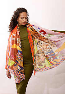 Codello Take Care Schal 100x180cm love nature tiger