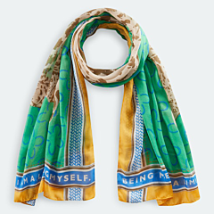 Codello Street Splash Schal 100x180cm lepard monogram recycled