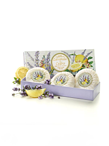 Sapofinicio Artigianale Fiorentino Lavendel & Zitrone Seife Geschenkbox 3x100g