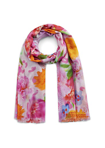 Codello PRINTED SCARF ORGANIC COTTON FLOWERS 100X180CM