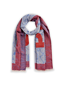 Codello JACQUARD SCARF COTTON PEANUTS QUOTE 70X180CM