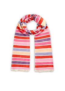 Codello WOVEN SCARF COTTON MIX MULTI COLOUR STRIPES 50X180CM