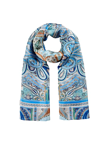 Codello Seidenschal Pongé Paisley – Eleganz in Blau