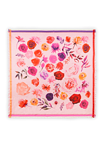 Codello Codello Tuch Blumen Rosa | Baumwoll-Mix 120x120 cm
