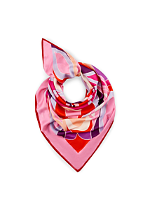 Codello Codello Dreieckstuch Rosa | Modal mit Abstraktem Muster 125x125x180 cm