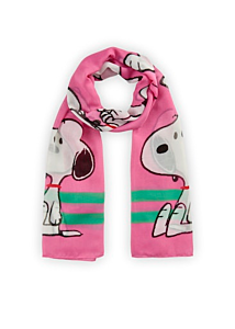 Codello PRINTED SCARF RECYCLED POLYESTER SNOOPY 55X180CM