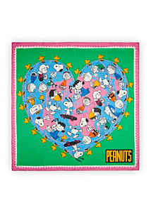 Codello PRINTED SQUARE RECYCLED POLYESTER HEART PEANUTS 120X120CM