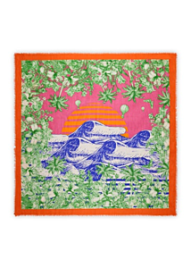 Codello PRINTED SQUARE MODAL/COTTON JUNGLE WAVES 120X120CM