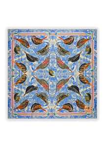 Codello PRINTED SQUARE ORGANIC COTTON BIRDS 130X130CM