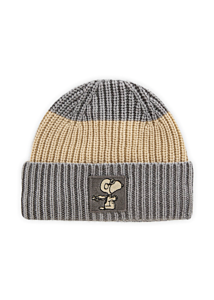 Codello Peanuts™ Mütze in weicher Wollmischung aus Rippenstrick in grau