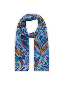 Codello Schal Paisleymuster blau 55X180CM