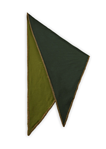 Codello Kaschmirweiches Dreieckstuch mit Overlock-Stitching in grün 115X115X175CM