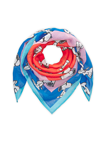 Codello Codello Bandana „Snoopy All Over“ Modal/Baumwolle 60x60 cm – Printed Tuch mit Peanuts Design
