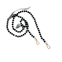 Wolkenweis Schwarze Handykette Perlen – Elegante Smartphone Kette Damen