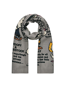 Codello Schal mit PEANUTS™-Print – Twill-Schal aus Polyester mit Snoopy & Friends | 70 x 180 cm