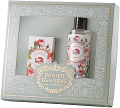 Panier des Sens Jasmin Précieux Trousse Week-End Set = Gel Douche 70 ml + Lait Corps 70 ml + Crème Mains 30 ml