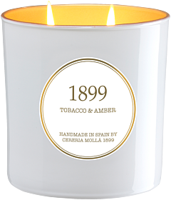 Cereria Molla Tobacco & Amber Vegane Wachskerze Glas 2 Dochte