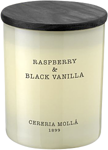 Cereria Molla Raspberry & Black Vanilla Vegane Wachskerze Glas