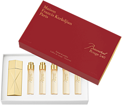 Maison Francis Kurkdjian Baccarat Rouge 540 Travel Set = Globe Trotter Travel Spray Case Golden Edition + 5x Extrait de Parfum 11 ml