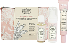 Panier des Sens Trousse Week-end Petales d'Iris gel douche 70ml, lait corps 70ml, creme mains 30ml