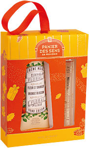 Panier des Sens Fleur d'Oranger Coffret Trio = Handcreme 75ml + EdT Roll-on 10ml, Savon parfume 150g