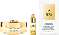 Guerlain Abeille Royale Cream Trio Set = Day Cream 50 ml + Youth Watery Oil 5 ml + Double R Advanced Serum 7 x 0,6ml