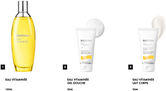 Biotherm Eau Vitaminée Geschenkset = Eau Vitaminee Spray 100 ml + Eau Vitaminee Douche 50 ml + Eau Vitaminee Body Milk