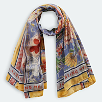 Codello Modern Ethno  Schal 100x180cm tiger flowered recycled